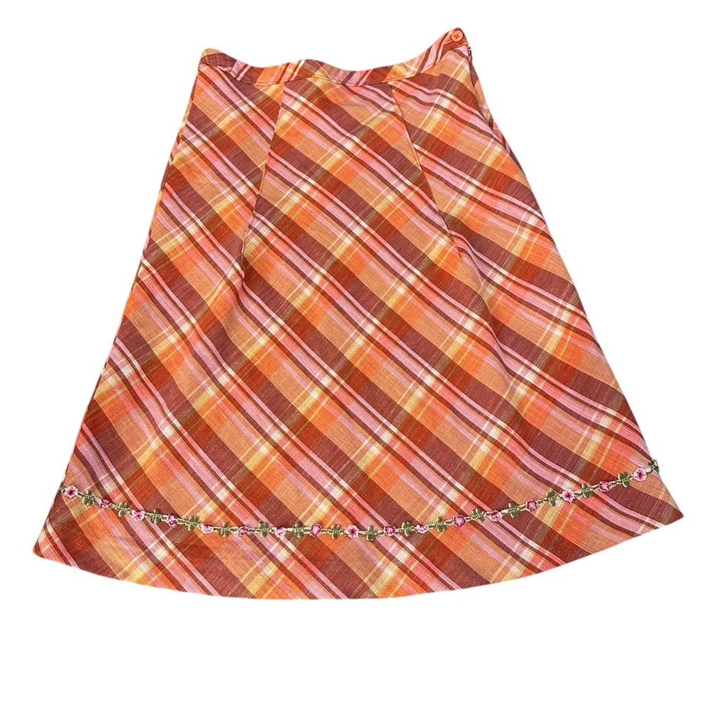 Vintage, orange and pink skirt, small